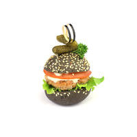 4903. Black mini chicken burger