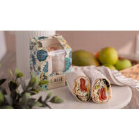 Wrap with lightly salted salmon