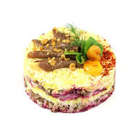 6013. Layered beef salad