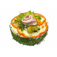6010. Ham cake with cheese layers