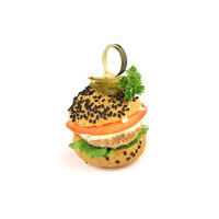 4902. Yellow mini chicken burger