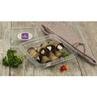 Eggplant rolls with cheese & quark cream